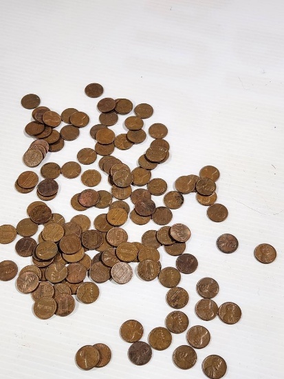 Group of Lincoln Pennies