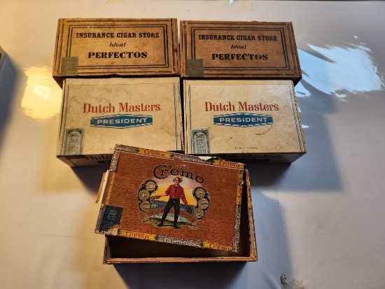 Vintage Cigar Boxes - Dutch Masters President, Cremo