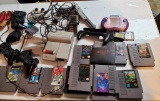 Vintage Nintendo NES w/ Controller & Packs, PlayStation Controllers, Leapster 2, etc