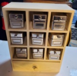 Pigeon Hole Mail Sorter & Metal Storage Boxes w/ Jewelries