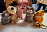 Group of Garfield Character Plush Toys