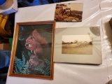 Lot of 3 Vintage Photographs & Framed Art
