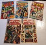 Lot of 5 Vintage Marvel Comic Books