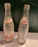Lot of 2 Vintage Pepsi Cola Bottles