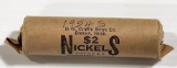 Roll of 1954-S Jefferson Nickels