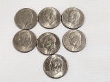 (7) 1970s Eisenhower Dollars