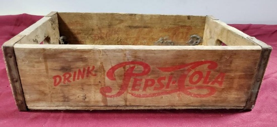 Vintage Pepsi Cola Wooden Crate Omaha Nebraska