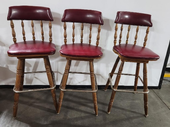 Vintage Bar Stools from the Husker House in Columbus, Nebr.