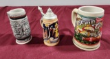 Lot of 3 Steins