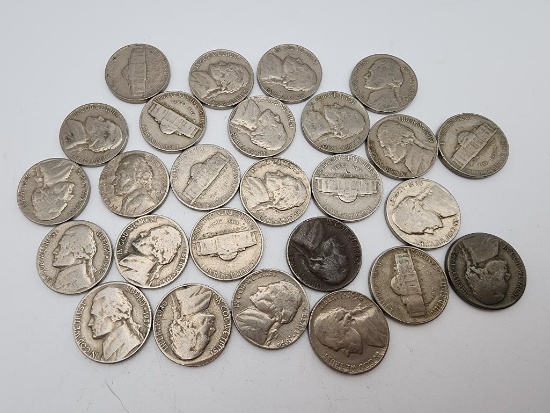 (25) 1940-50s Jefferson Nickels