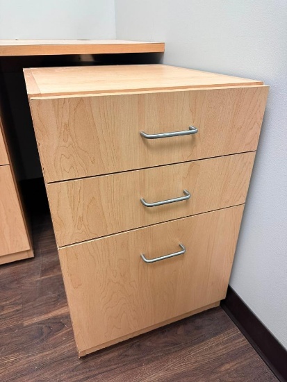 3-Drawer Cabinet, 18in x 20in x 28in H, Mobile Base
