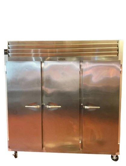 Traulsen 3-Section / 3-Door Stainless Steel Commercial Freezer on Mobile Base Model: G31010JC