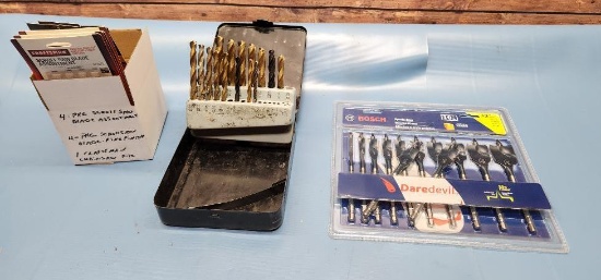 Drill Bit Inventory, Most New in Box, Bosch Spade Bit Set 1/4in to 1-1/4in