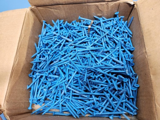 Box of Blue Screws
