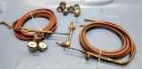 Two Sets of Torch Tips and Gauges, Hoses, See Images