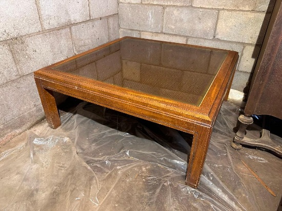 Glass Top Coffee Table, Square, 36in