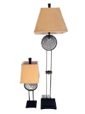 Mid-Century Modern Matching Floor Lamp and Table Lamp