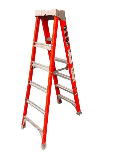 Louisville Fiberglass 6ft A-Frame Ladder, 300lb Rating