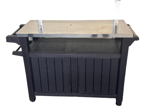Indoor/Outdoor Mobile Stainless Steel Top Utility Cabinet, 45in x 35in x 20in