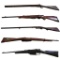 Seven Antique Wall-Hanger Shotguns and Rifles,16 & 12 Gauge Most in Rough or Heavily Used Condition
