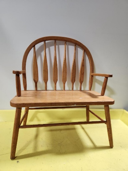 Wide Oak Arm Chair