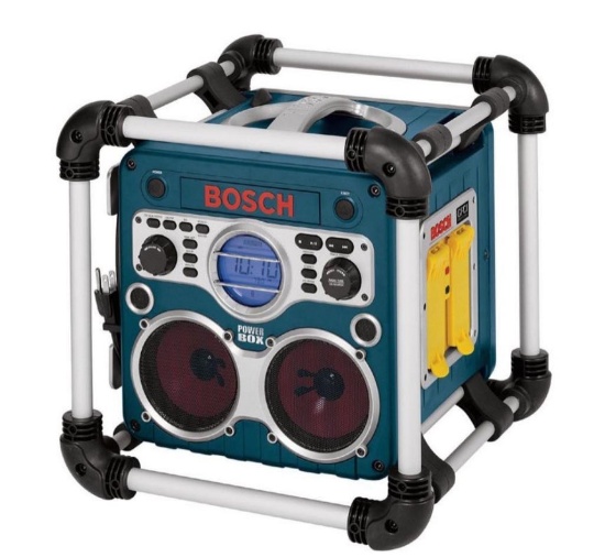 Bosch PB10-CD Construction Jobsite Radio, Power Hub, Runs of AC or Bosch Batteries
