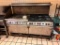 Commercial Double Oven, Six Burner Range and Flat Top Griddle Combo, Working, Unsure of Maker, Gas
