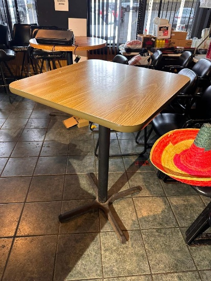 High-Top Pub Table, 42in H x 30in Square
