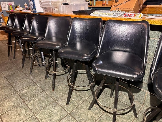 Eight Swivel Bar Stools, Sold 8 Times the High Bid, 8x$, Sold by the Stool Times 8