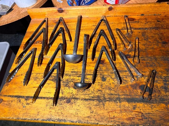 Group of Tongs and Ladles