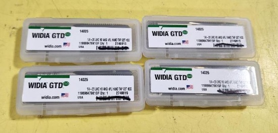 Lot of 4 Cases, WIDIA GTD Hand Tap Sets, See Images
