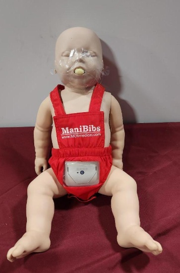 ManiBibs CPR Baby Training Manikin Zipper Vest and Manikin