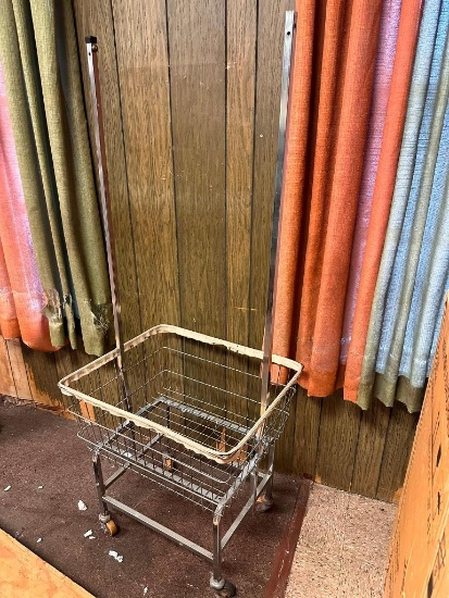 Standard Laundry Cart w/ Double Pole Rack, No Horizontal Pole