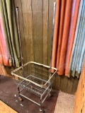 Standard Laundry Cart w/ Double Pole Rack, No Horizontal Pole