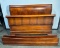 King Size Sleigh Bed, Solid Wood w/ Side Rails, 65in Wide