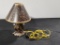 Table Lamp w/ Two Prisms and Leopard Print Shade