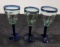 Three Matching Margarita Glasses