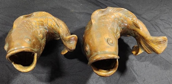 Figural Cast Metal Large Mouth Fish