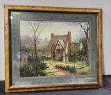 The Cottage, by Robert Girrard (Thomas Kinkade) Signed and Framed, No. 106/250