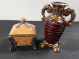 Decorative Vase and Covered Container
