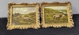 Grazing Sheep Framed Prints in Gilded Frames