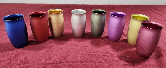Vintage Mirro Anodized Aluminum Multi Colored Cups