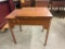 Sewing Machine Cabinet, No Machine, 1 Drawer, Top Opens, Rising Table Inside, 48in Open, 32in Closed