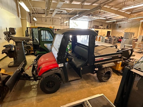 2013 Gravely Treker Side by Side w/ Manual Dump Bed, Snow Blade, 855hrs, Needs Axles, Low Power