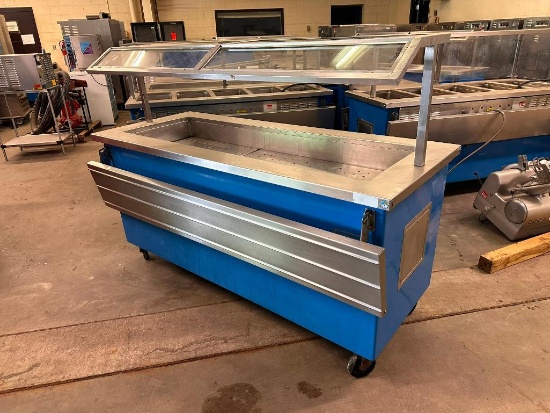 Delfield Shelleyglas NSF Custom KCI-74-NU Ice Pan Serving Counter, Mobile Salad Bar