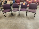 Lot of 4, Lobby Arm Chairs, Padded Seat and Back, All for One Bid