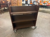 Mobile 2-Sided Metal Bookshelf