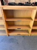 Wood, Doubled Sided Bookshelf, 72in x 42in x 19in