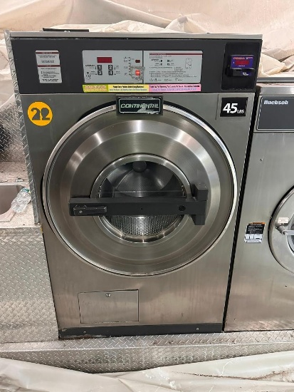 Continental Commercial 40lb Front Load Washer, ESD CyberWash Strip, Model: L1040CM21310, 3ph, 208v