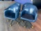 4 Qty. Blue Leather Lounge Chairs, Sold by the Chair x's the Quantity, 4x$